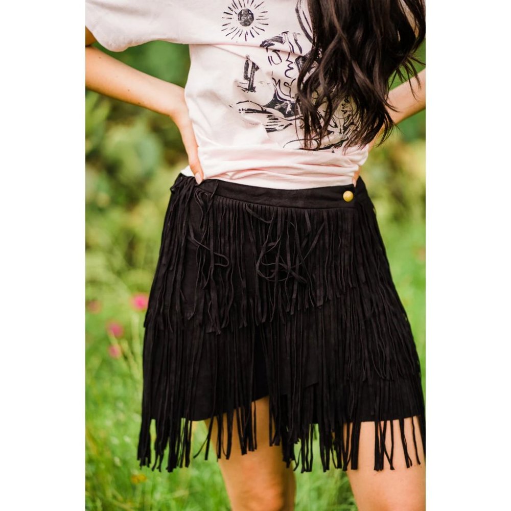 SMOOTH DREAM FRINGE SKIRT